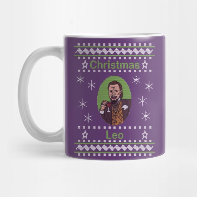 Christmas Leo Ugly Sweater by ellenhenryart